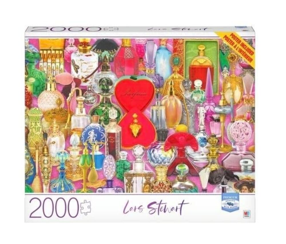 Hasbro Lars Stewart Perfume Bottles 2000 Piece Jigsaw Puzzle New